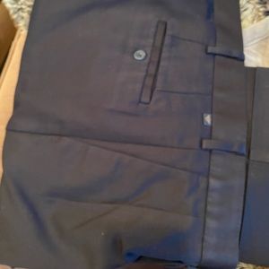 Dockers pleated pants with bottom cuffs in navy